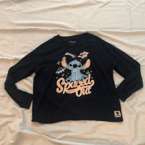 Disney Stitch Pajama Top—Size Medium (8-10)—Navy